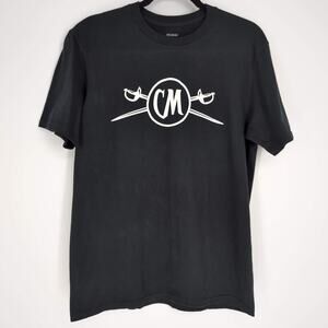 Tangerine Unisex Black with White Captain Morgan Logo Cotton T-Shirt - Size M